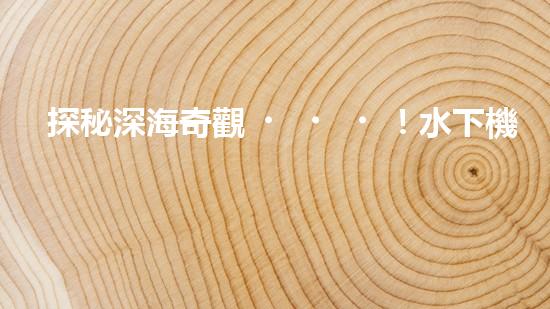 探秘深海奇觀！水下機(jī)器人引領(lǐng)科技革命，揭開未知世界的神秘面紗！